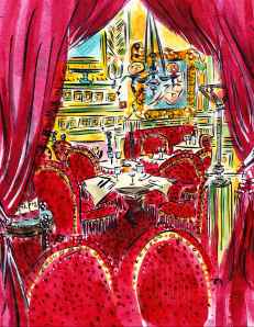 Hotel Costes Paris France Barbara Redmond fine art painting of Paris
